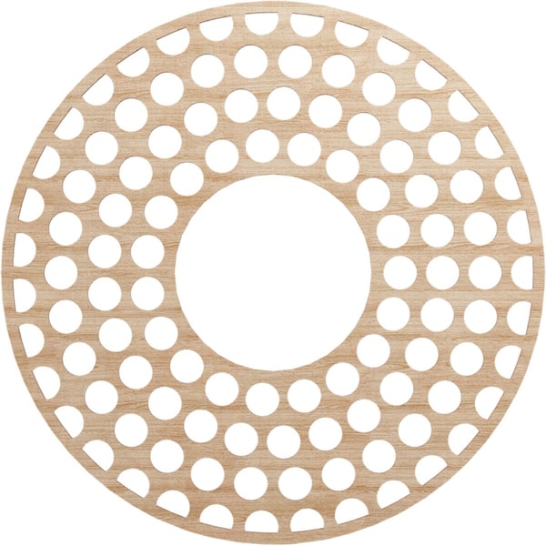 Ekena Millwork Fink Wood Fretwork Pierced Ceiling Medallion, Alder, 34"OD x 12 3/8"ID x 1/4"T CMWP34X34X0250FFAL - main